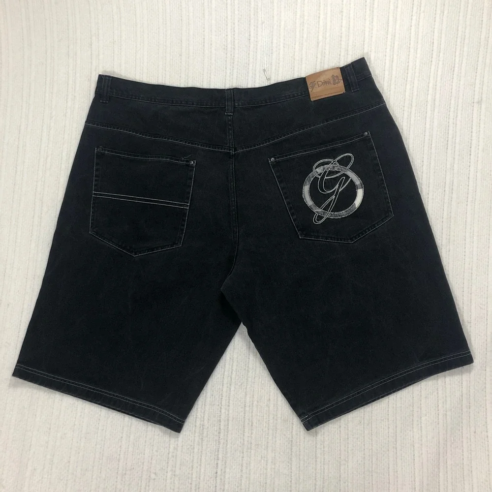Godbody Denimtechnology Black Shorts 5X Mens‎ Embroidered Logo Pockets Vintage
